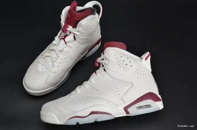 6 Retro Jordan Air white 384664-116 Maroon 0516